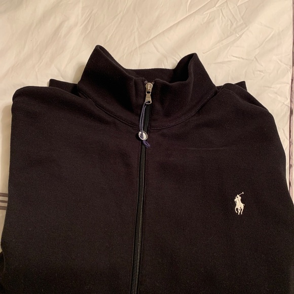 Polo Ralph Lauren Men's XL Black Performance Jacket  Full Zip Pockets EXCELLENT! - Picture 5 of 6